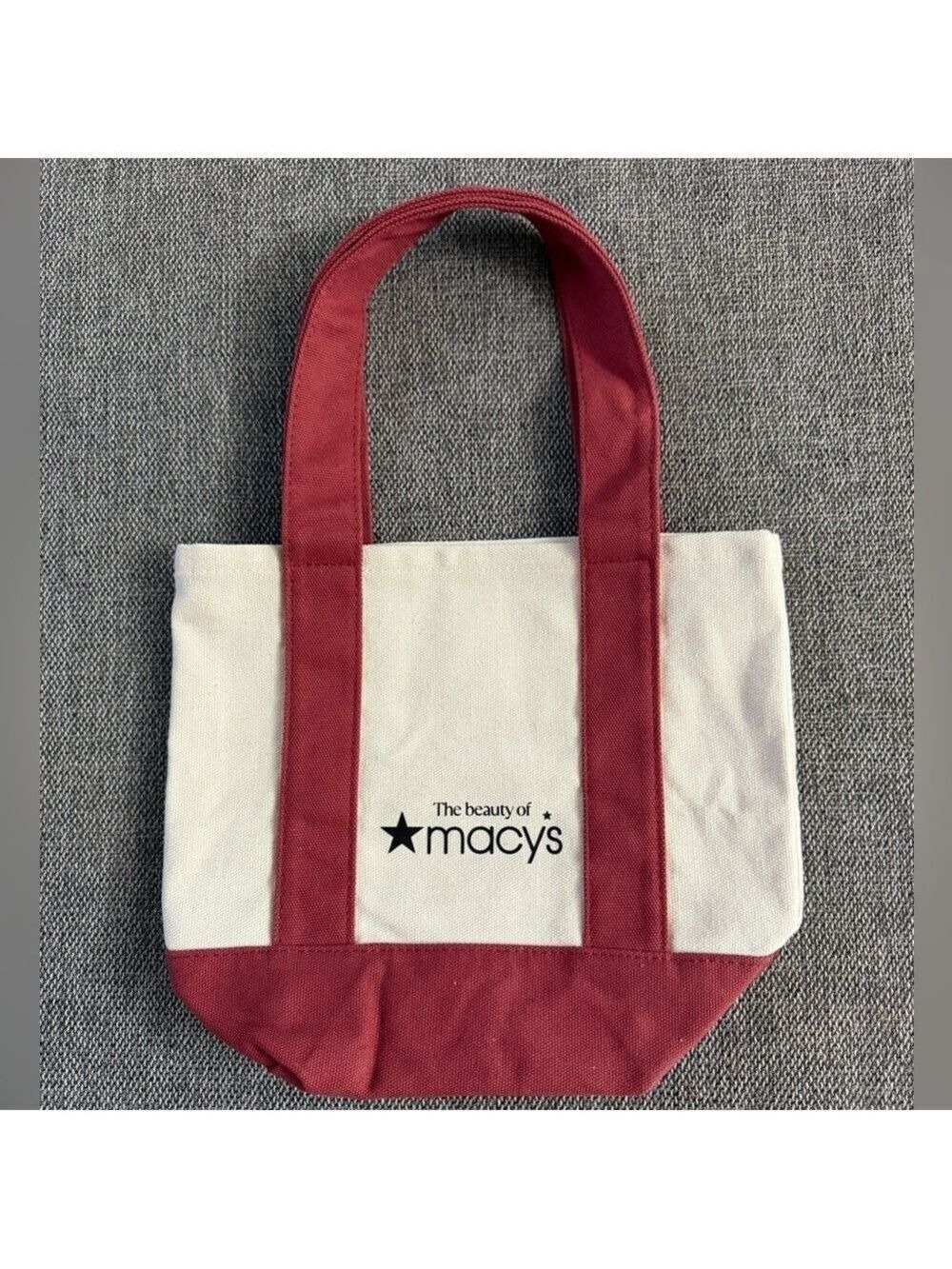 Macy's The Beauty of Macys Mini Tote Shopping Lunch Canvas Bag New